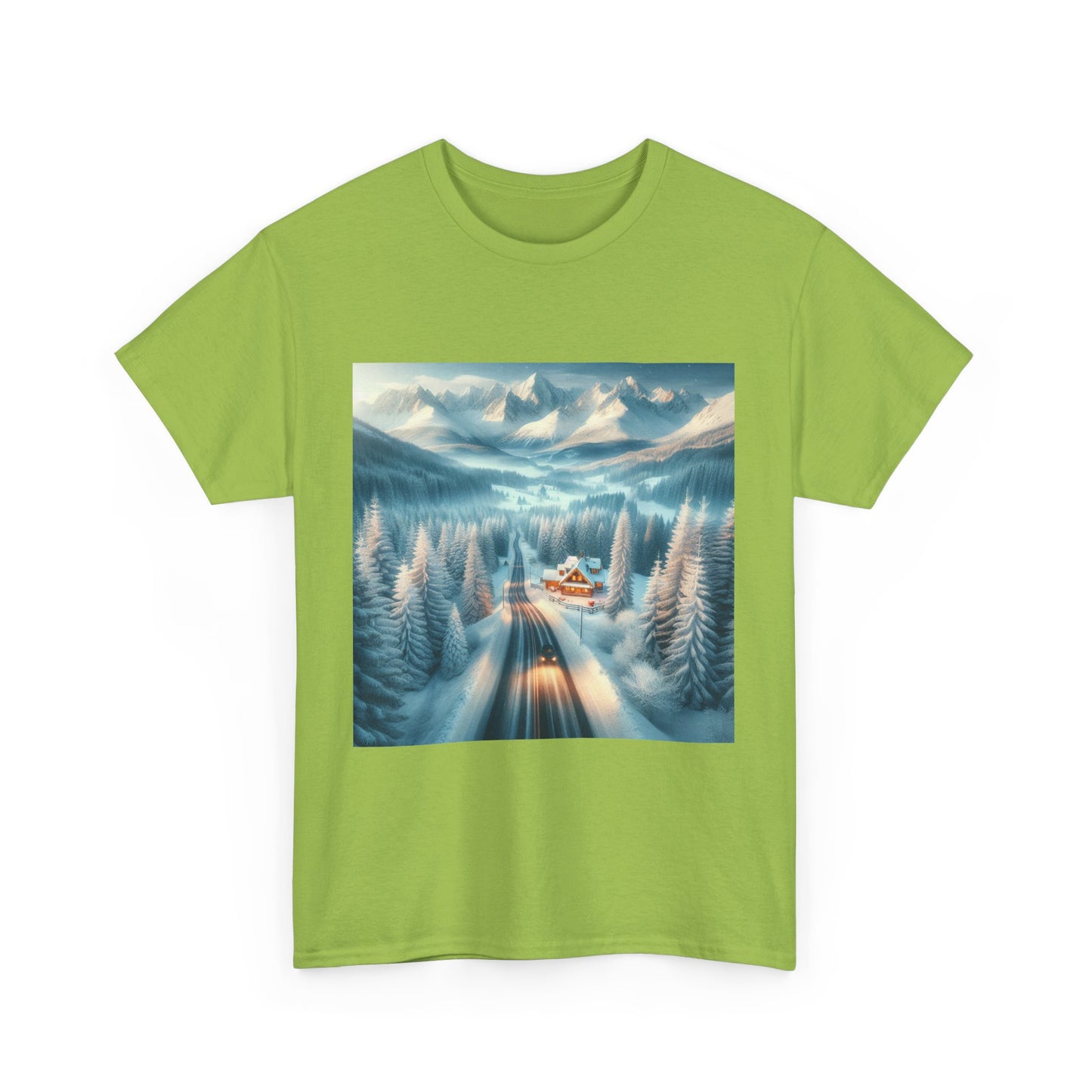 Winter Wonderland Unisex Tee - Snowy Road Trip Landscape Shirt