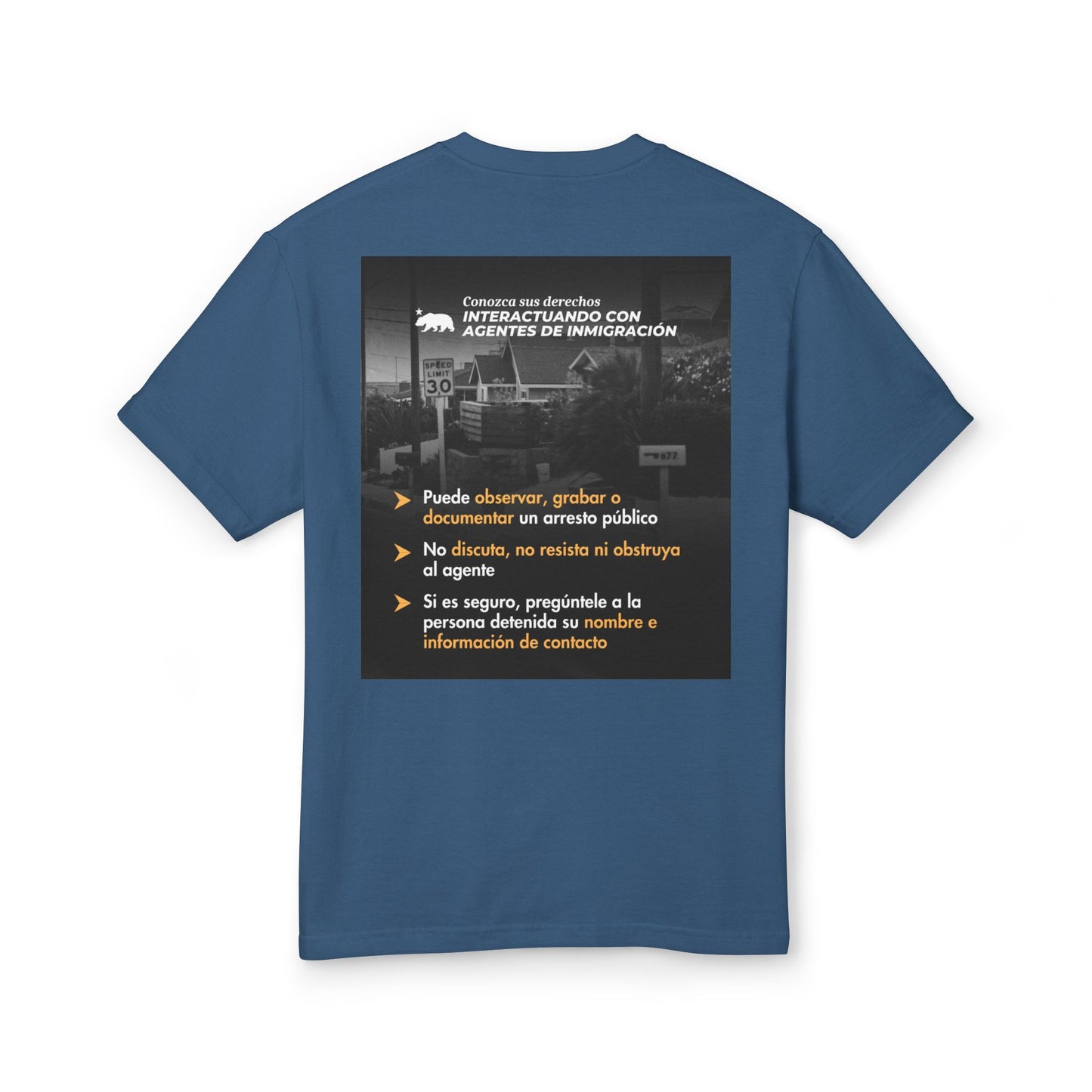 T-Shirt Know Your Rights Immigration English/Spanish Unisex Tee
