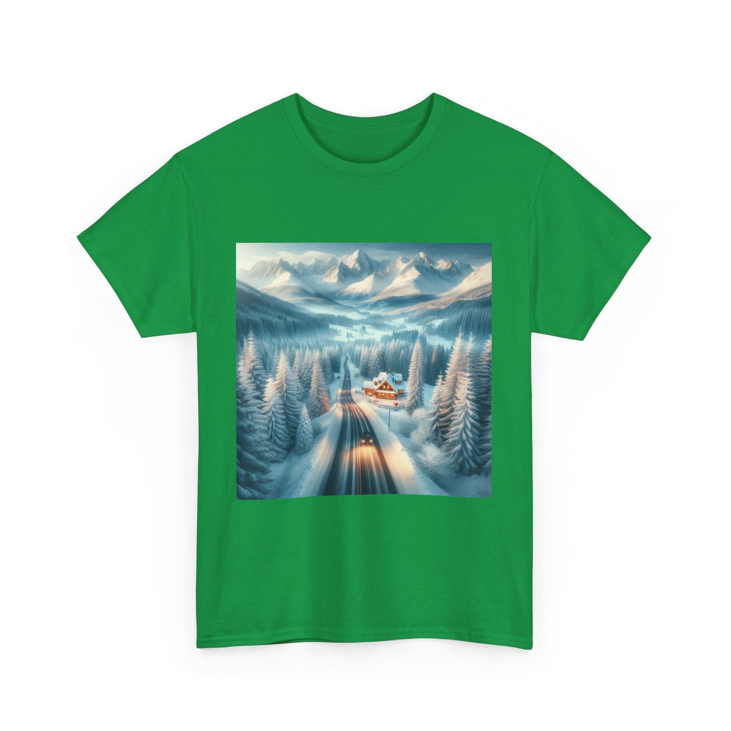 Winter Wonderland Unisex Tee - Snowy Road Trip Landscape Shirt