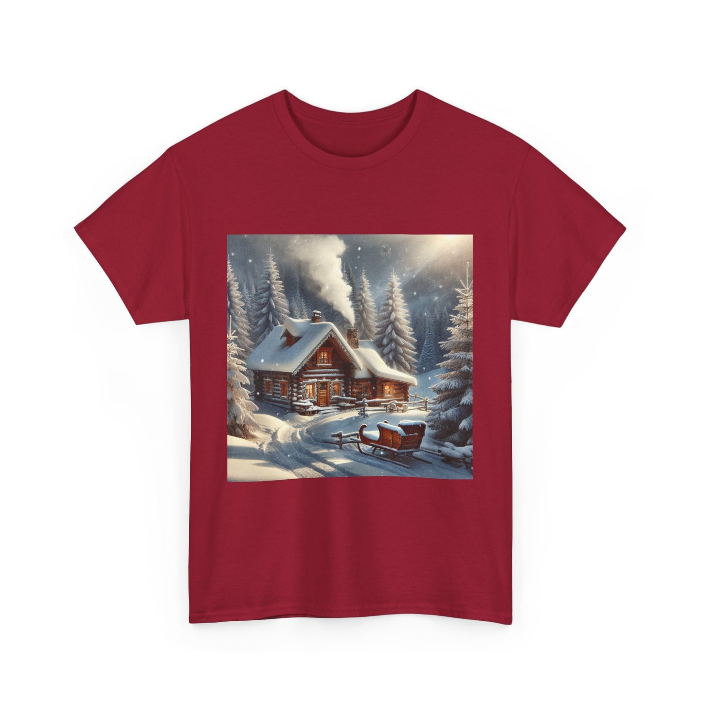 Holiday Snow Tee - Unisex Heavy Cotton