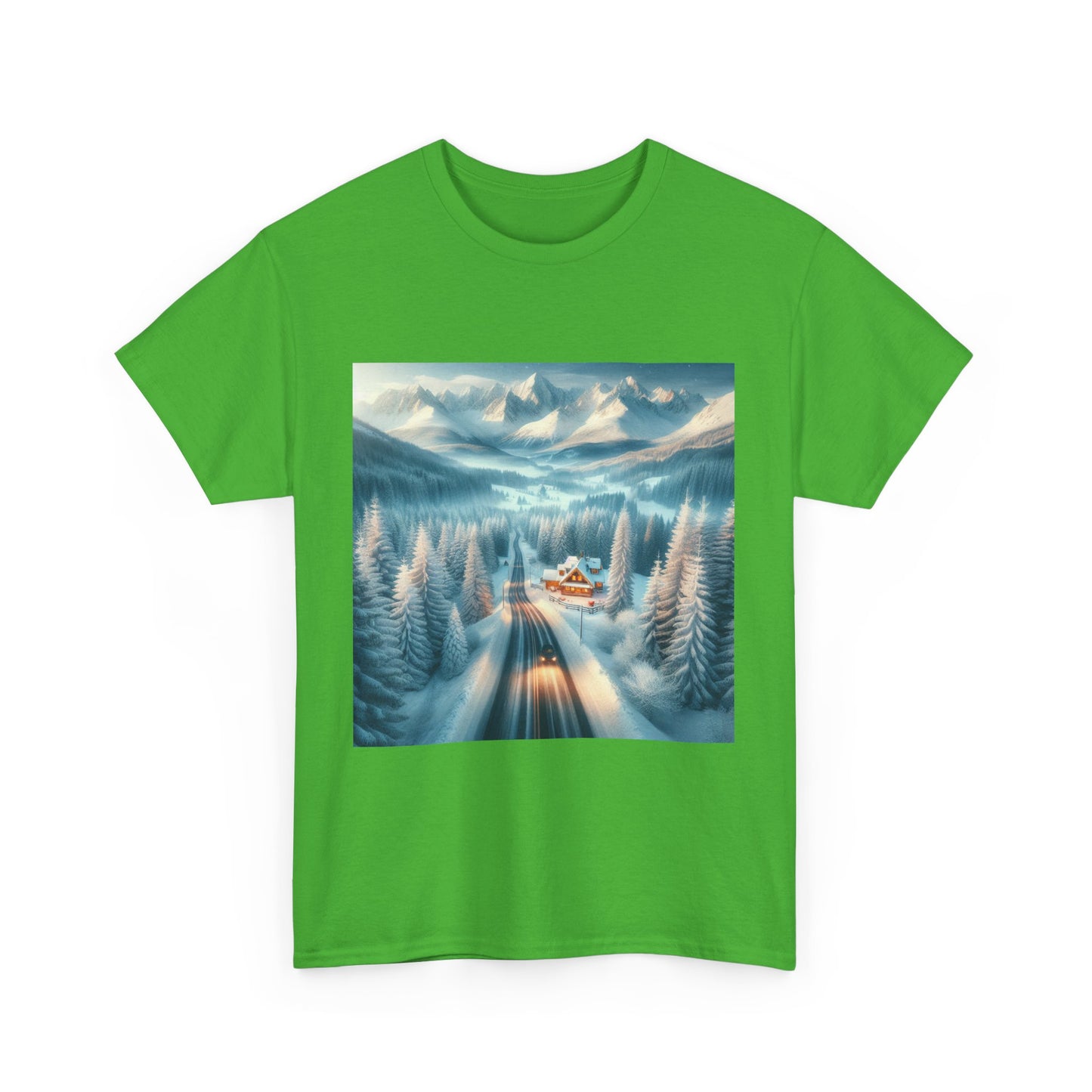 Winter Wonderland Unisex Tee - Snowy Road Trip Landscape Shirt