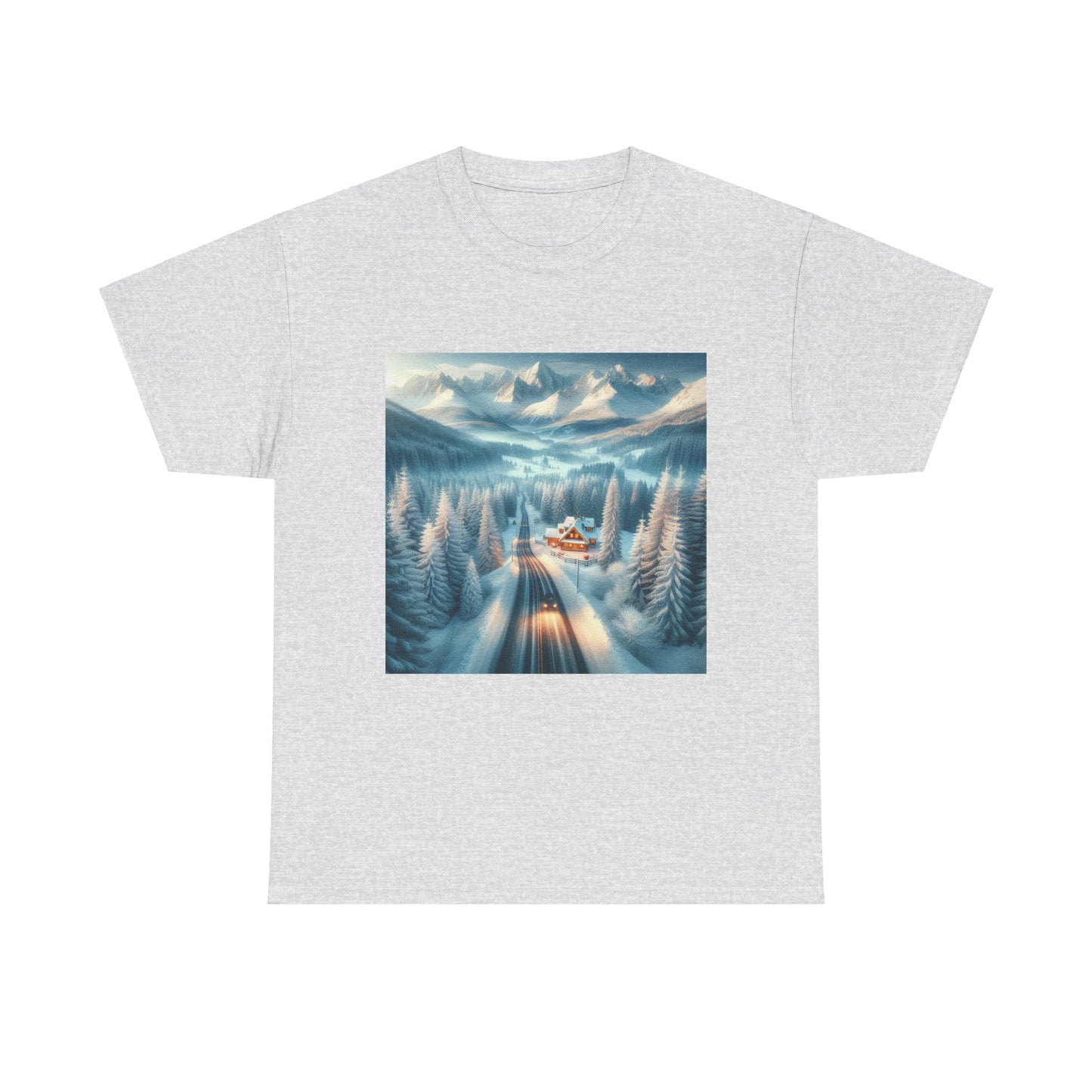 Winter Wonderland Unisex Tee - Snowy Road Trip Landscape Shirt