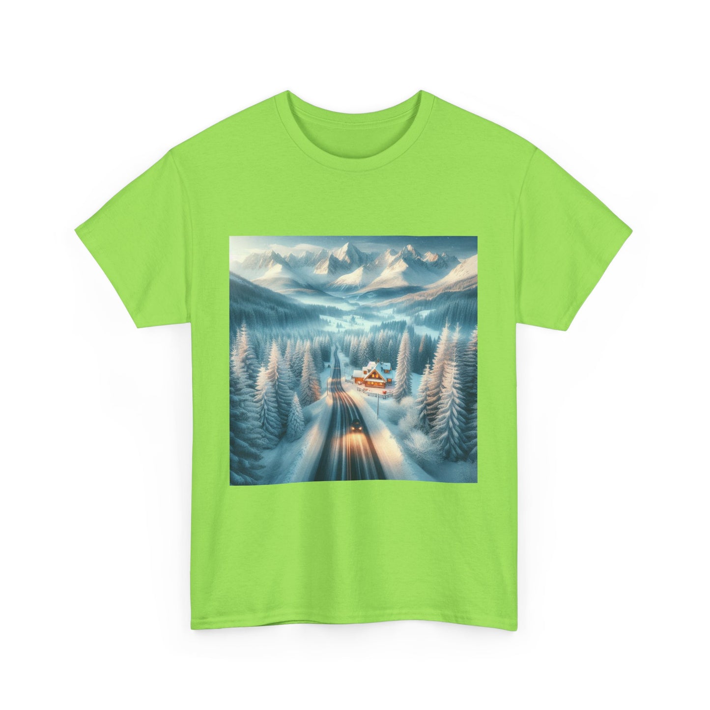 Winter Wonderland Unisex Tee - Snowy Road Trip Landscape Shirt