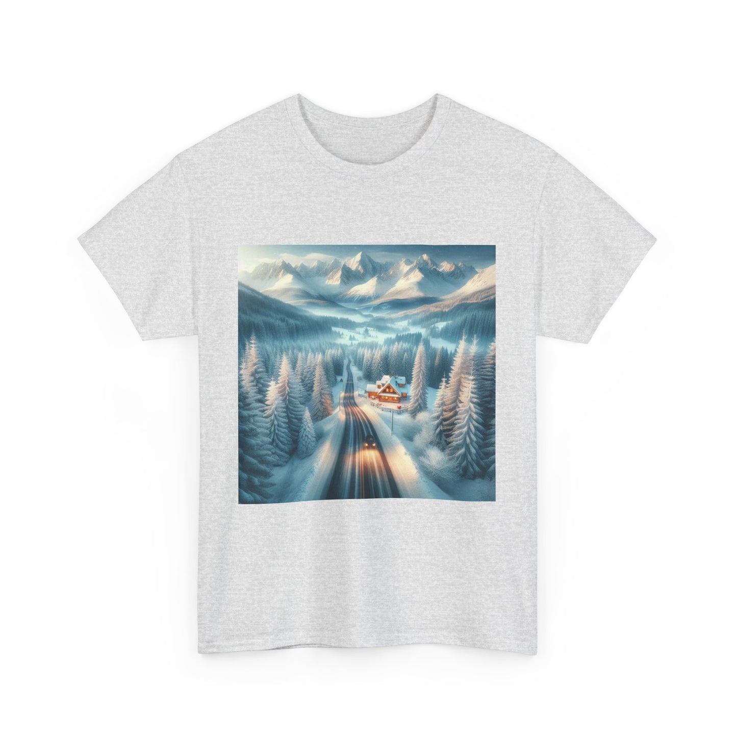 Winter Wonderland Unisex Tee - Snowy Road Trip Landscape Shirt